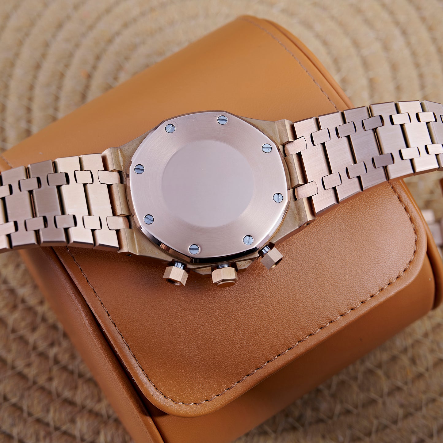 MOD OAK PINKGOLD - MONTRE A PAPY - Montre automatique seiko mod Avec