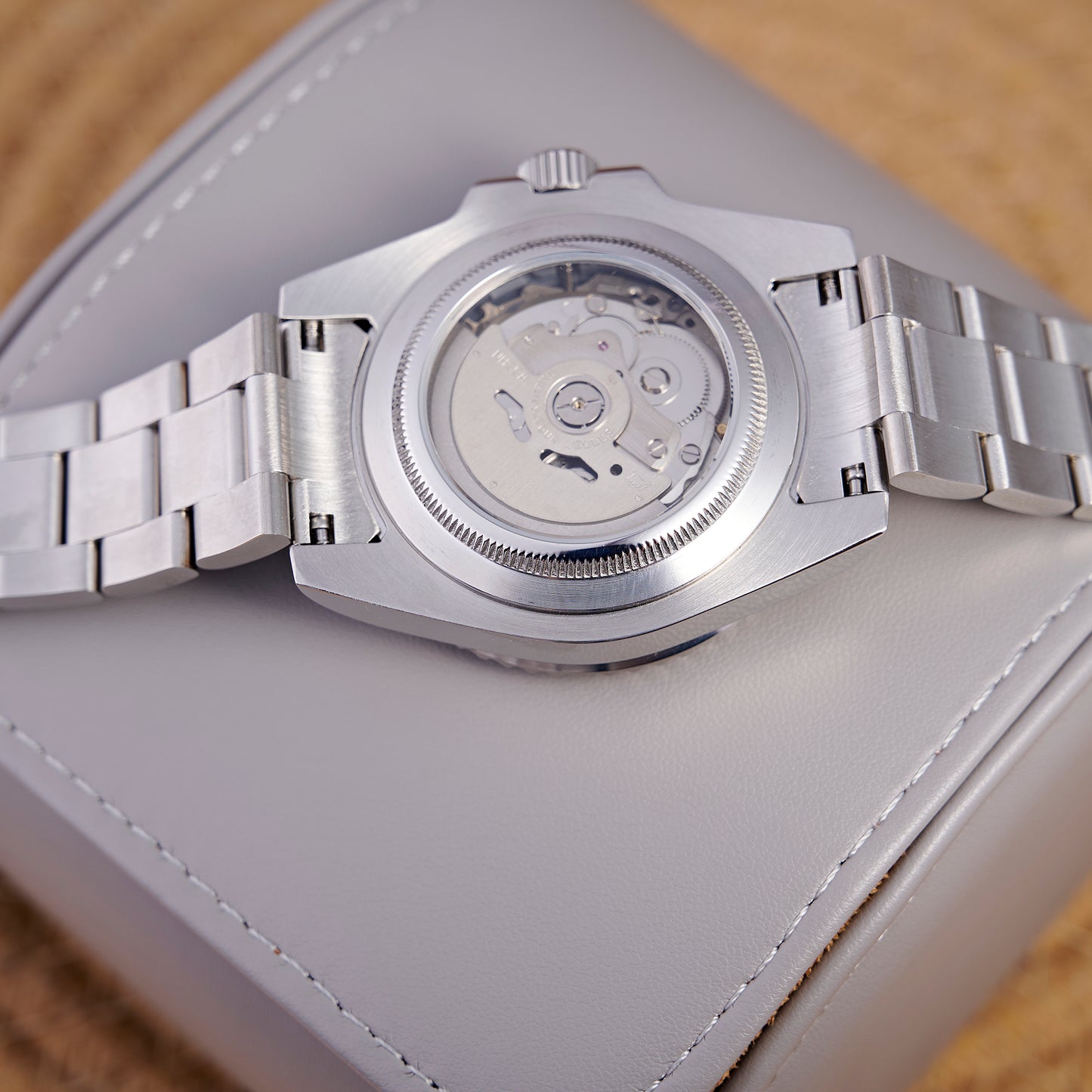 MOD YACHT FULL SILVER - MONTRE A PAPY - Montre automatique seiko mod avec