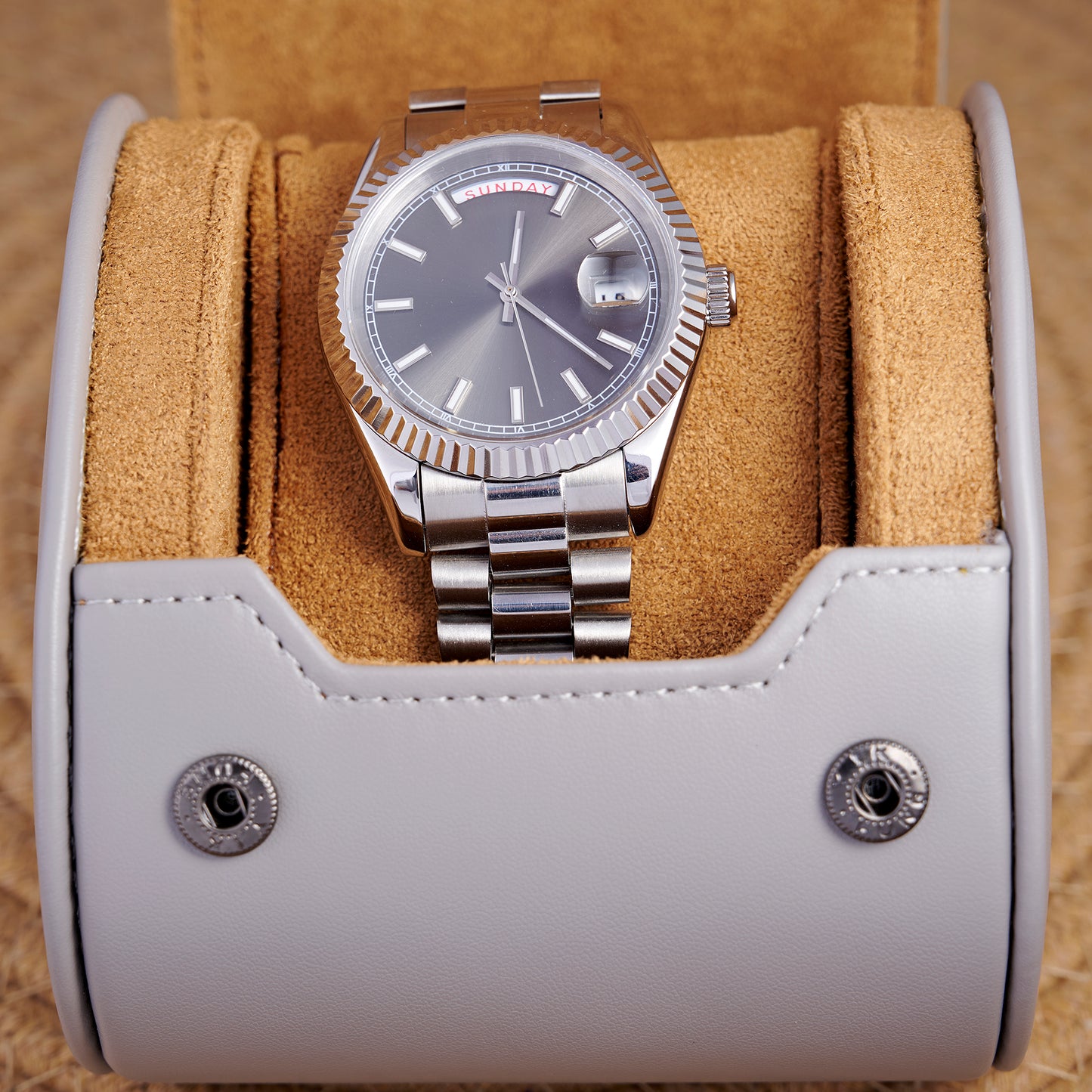 MOD DAYDATE SILVER - MONTRE A PAPY - Montre automatique seiko mod Avec