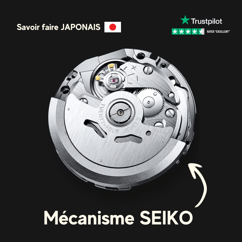 MOD DATE JUST - PALMIER - MONTRE A PAPY - Montre automatique seiko mod avec