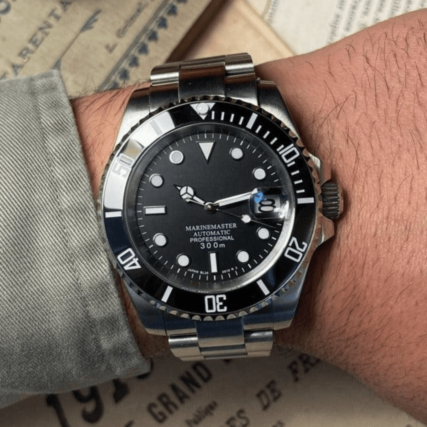 MOD SUBMARINER DIVER - MONTRE A PAPY - Montre automatique seiko mod avec