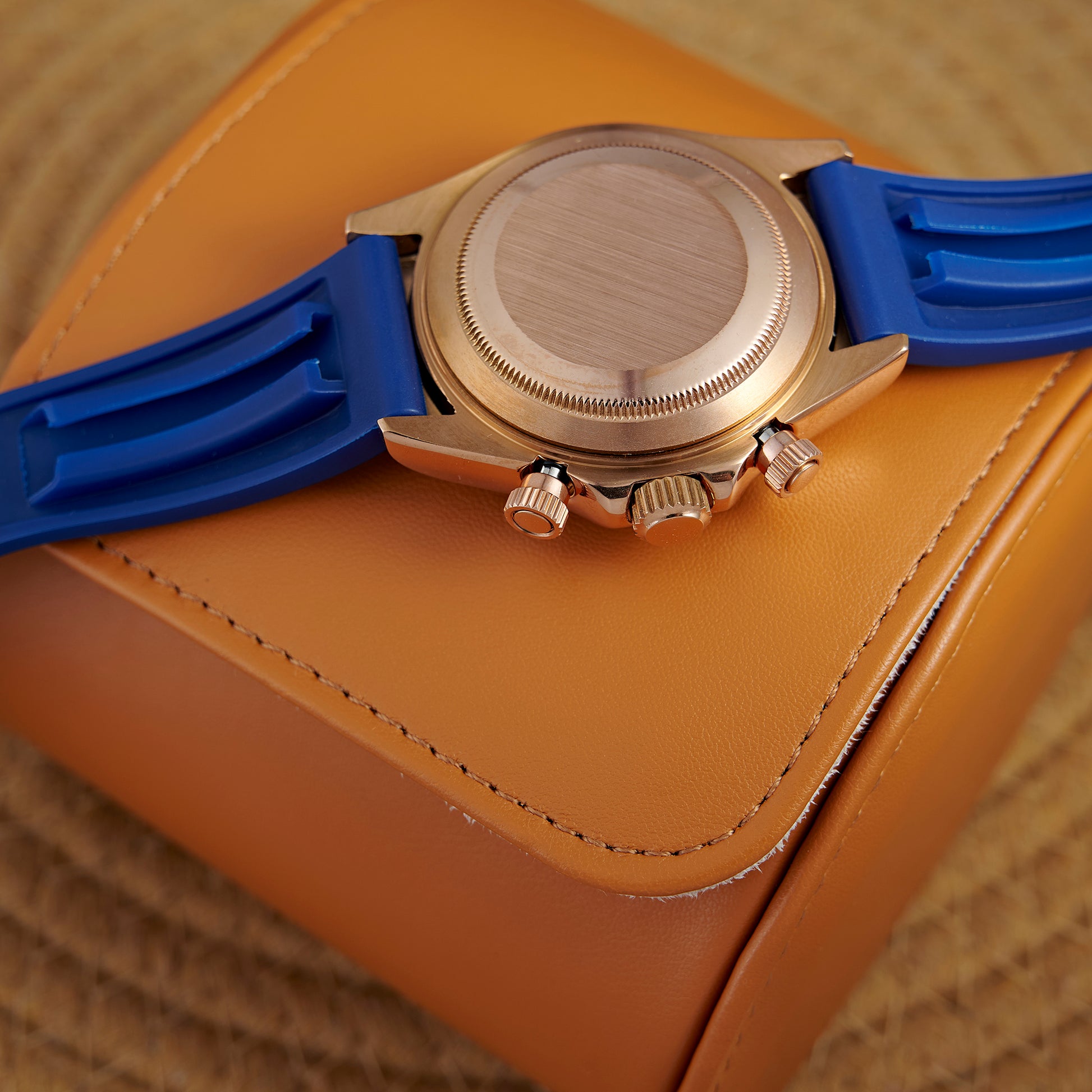 MOD DAYTO BLUE PINKGOLD RUBBER - MONTRE A PAPY - Montre automatique seiko mod Avec