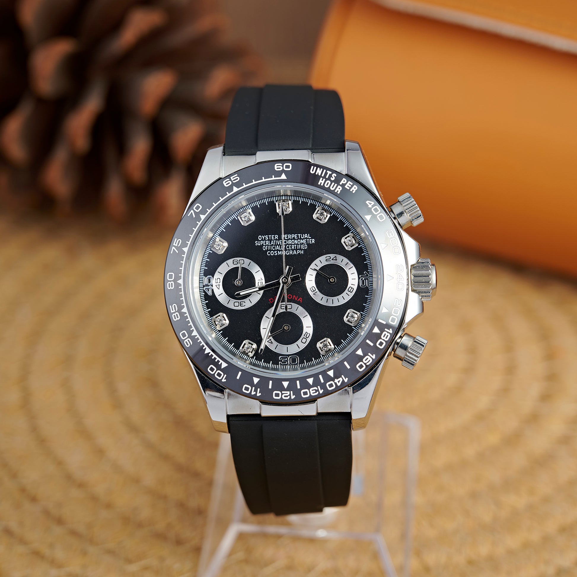 MOD DAYTO BLACK SILVER RUBBER - MONTRE A PAPY - Montre automatique seiko mod Avec