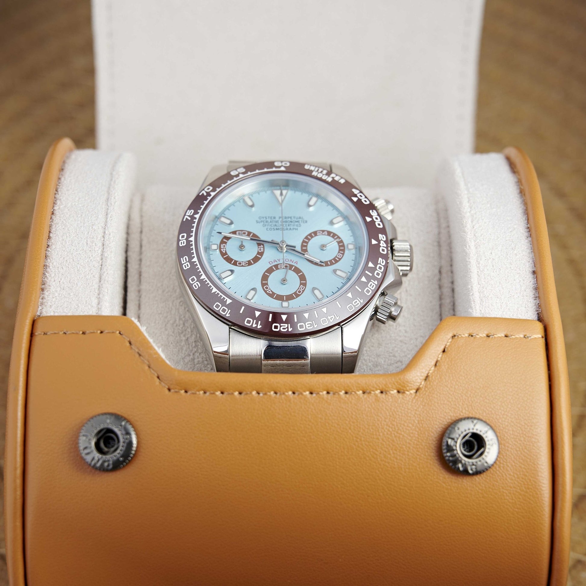 MOD DAYTO ICE BLUE BROWN - MONTRE A PAPY - Montre automatique seiko mod Avec