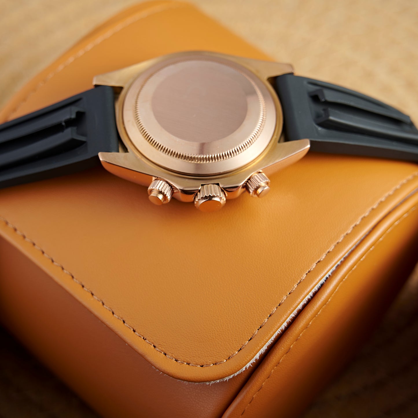 MOD DAYTO WHITE PINKGOLD RUBBER - MONTRE A PAPY - Montre automatique seiko mod Avec