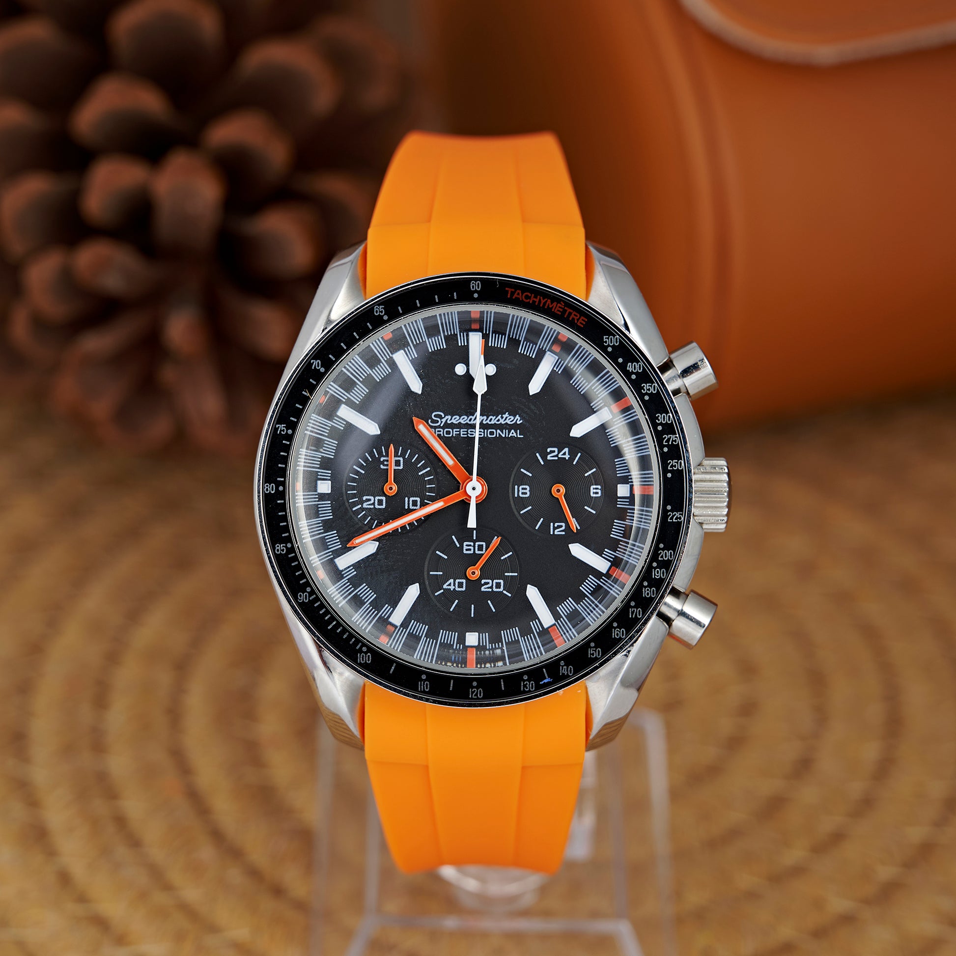 MOD SPEED ULTRAMAN RUBBER ORANGE - MONTRE A PAPY - Montre automatique seiko mod Avec