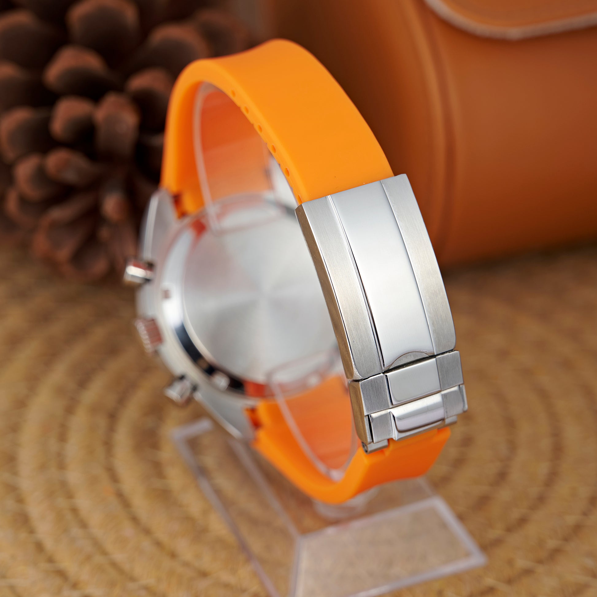 MOD SPEED ULTRAMAN RUBBER ORANGE - MONTRE A PAPY - Montre automatique seiko mod Avec