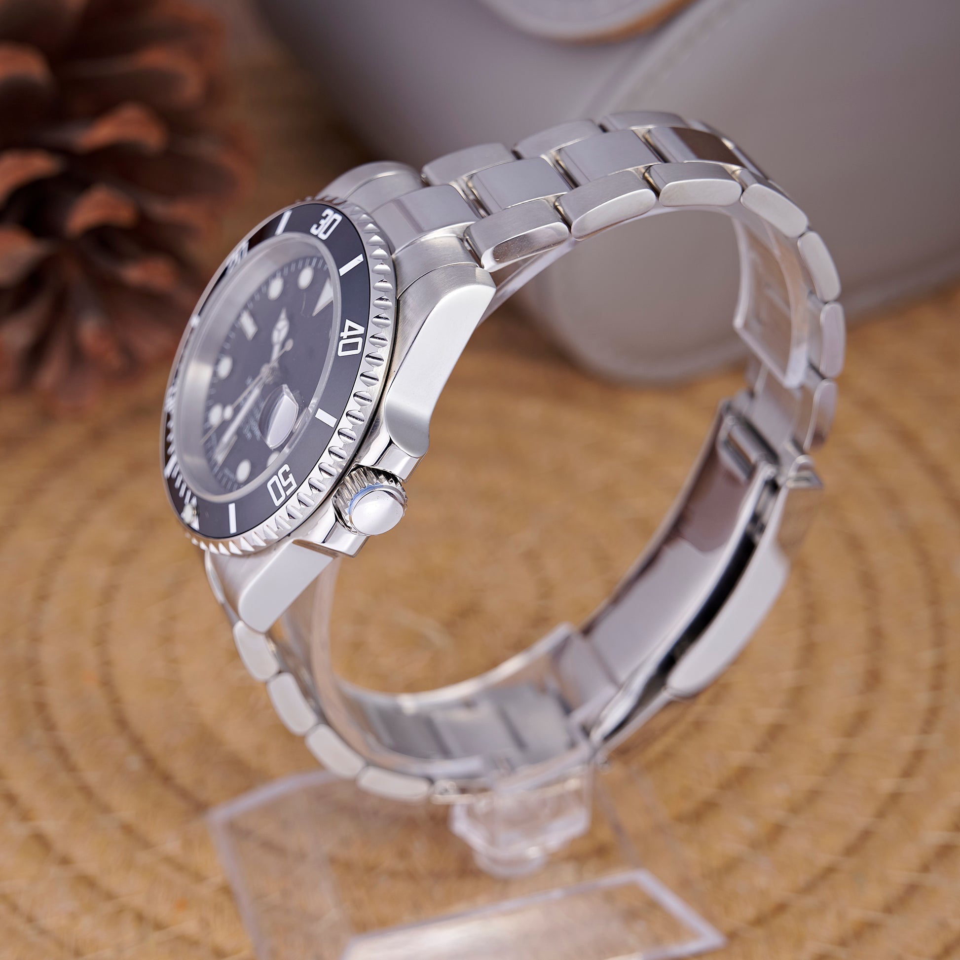 MOD SUB BLACK - MONTRE A PAPY - Montre automatique seiko mod avec