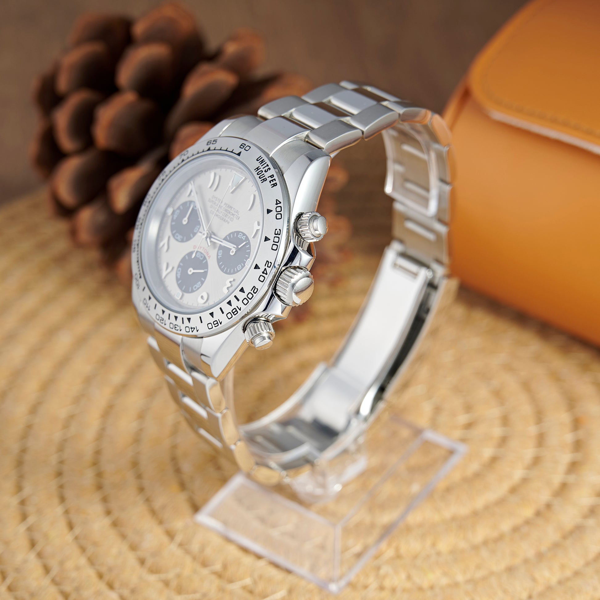 MOD DAYTO ARABIC SILVER - MONTRE A PAPY - Montre automatique seiko mod Avec