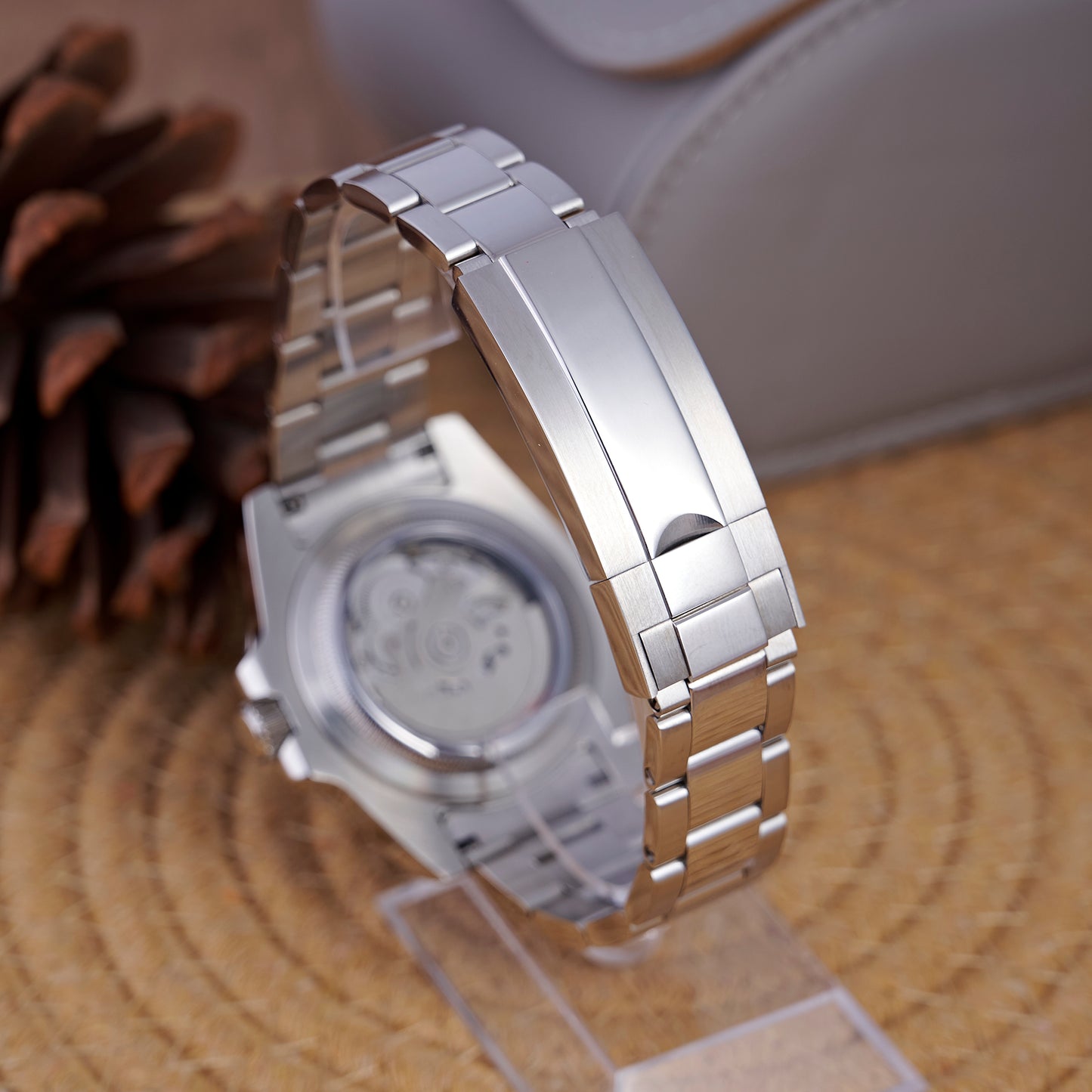 MOD YACHT FULL SILVER - MONTRE A PAPY - Montre automatique seiko mod avec