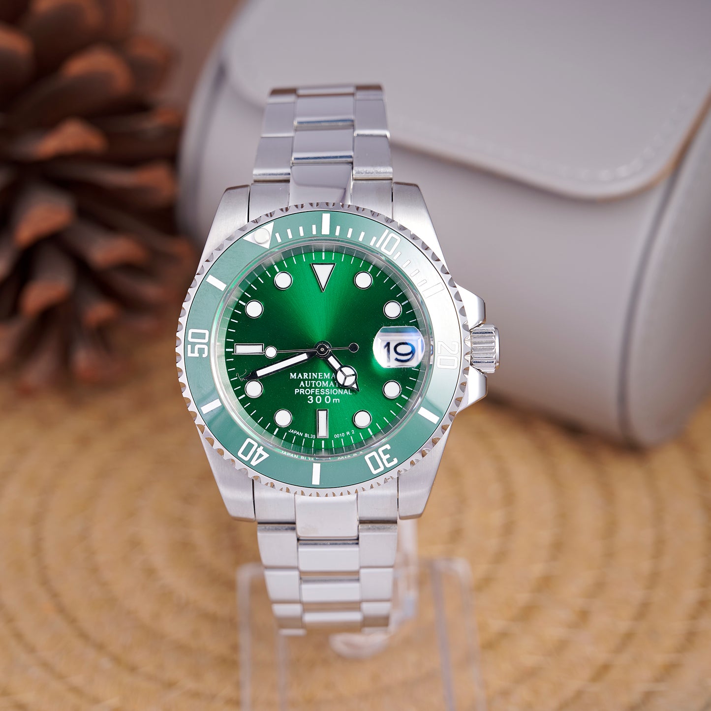 MOD SUB GREEN - MONTRE A PAPY - Montre automatique seiko mod avec