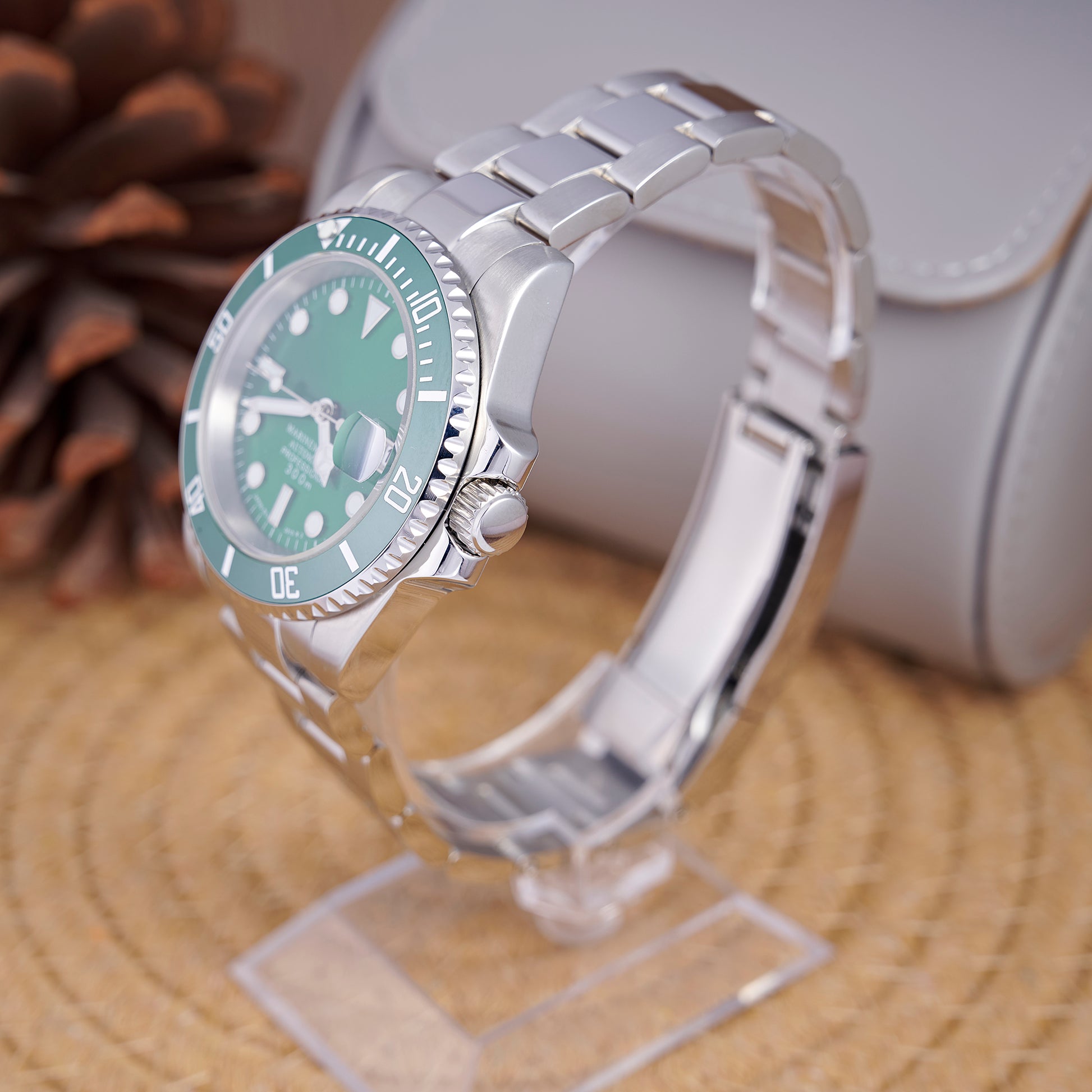 MOD SUB GREEN - MONTRE A PAPY - Montre automatique seiko mod avec