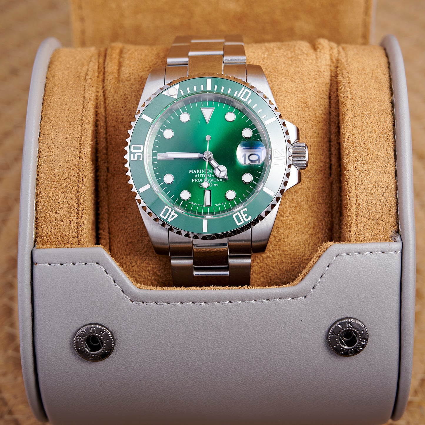 MOD SUB GREEN - MONTRE A PAPY - Montre automatique seiko mod avec
