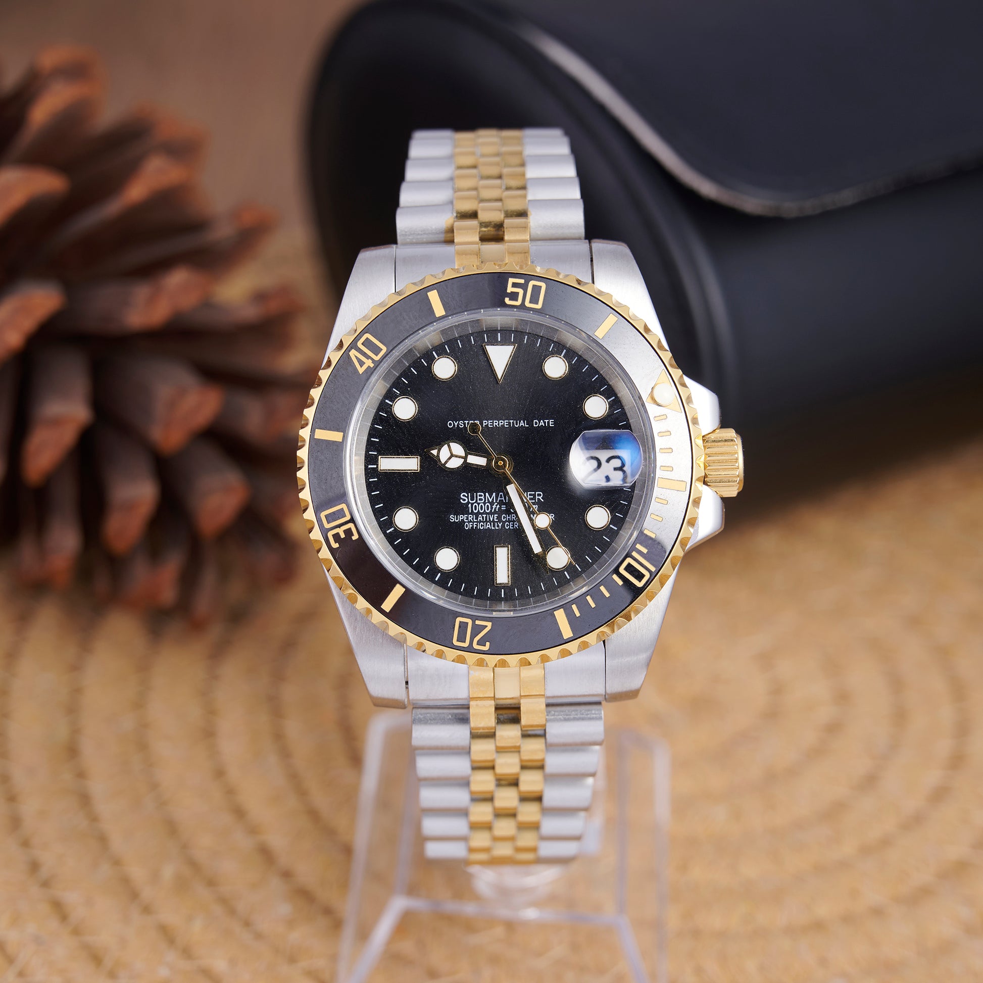 MOD SUB BLACK BI - TON - MONTRE A PAPY - Montre automatique seiko mod Avec