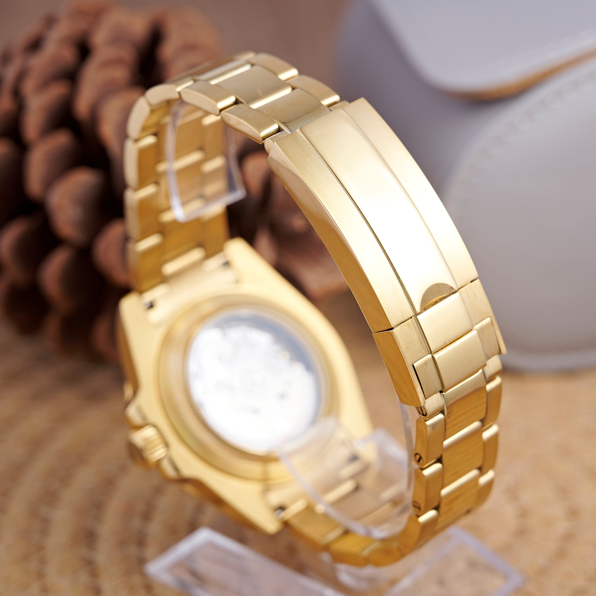 MOD SUB GREEN GOLD - MONTRE A PAPY - Montre automatique seiko mod avec