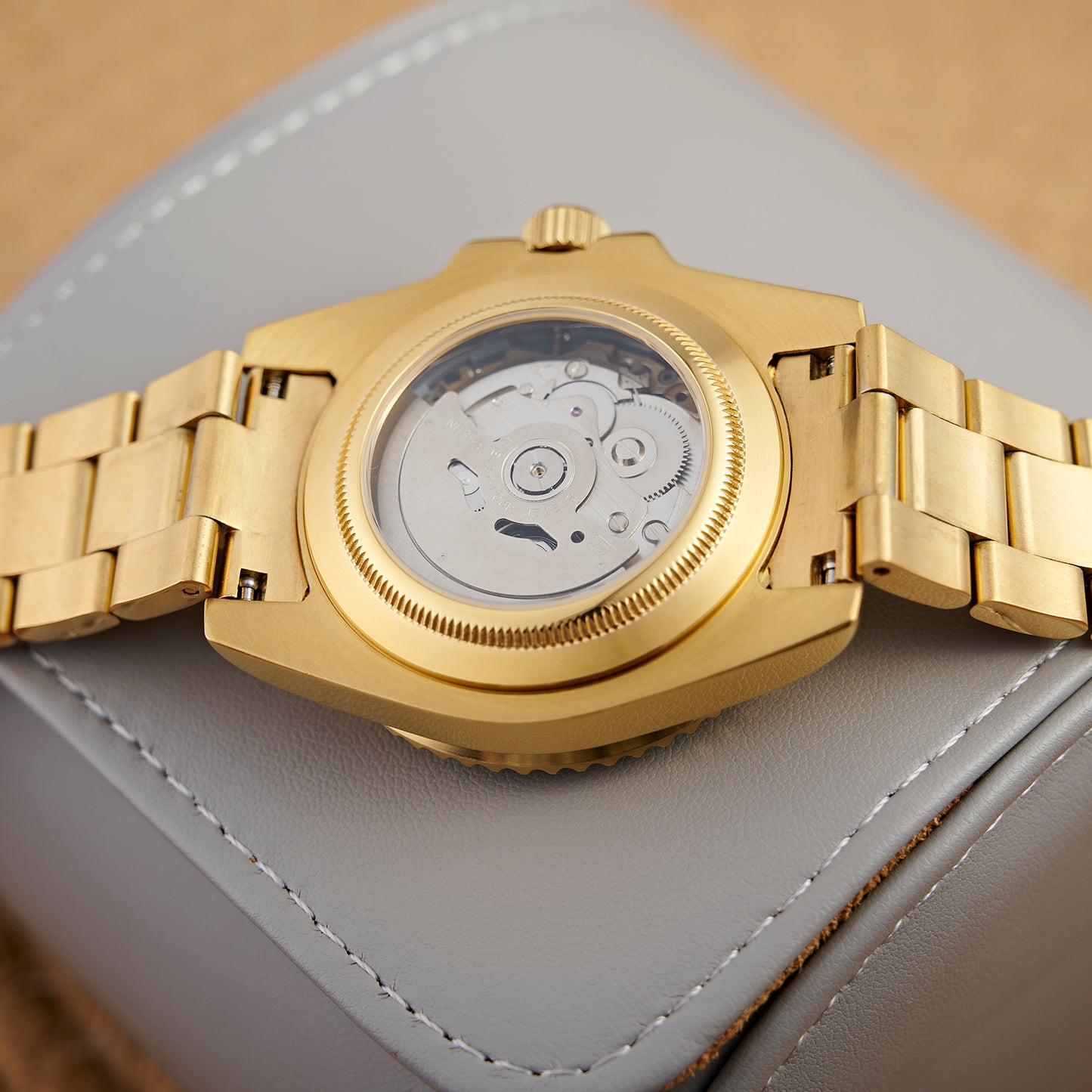 MOD SUB GREEN GOLD - MONTRE A PAPY - Montre automatique seiko mod avec