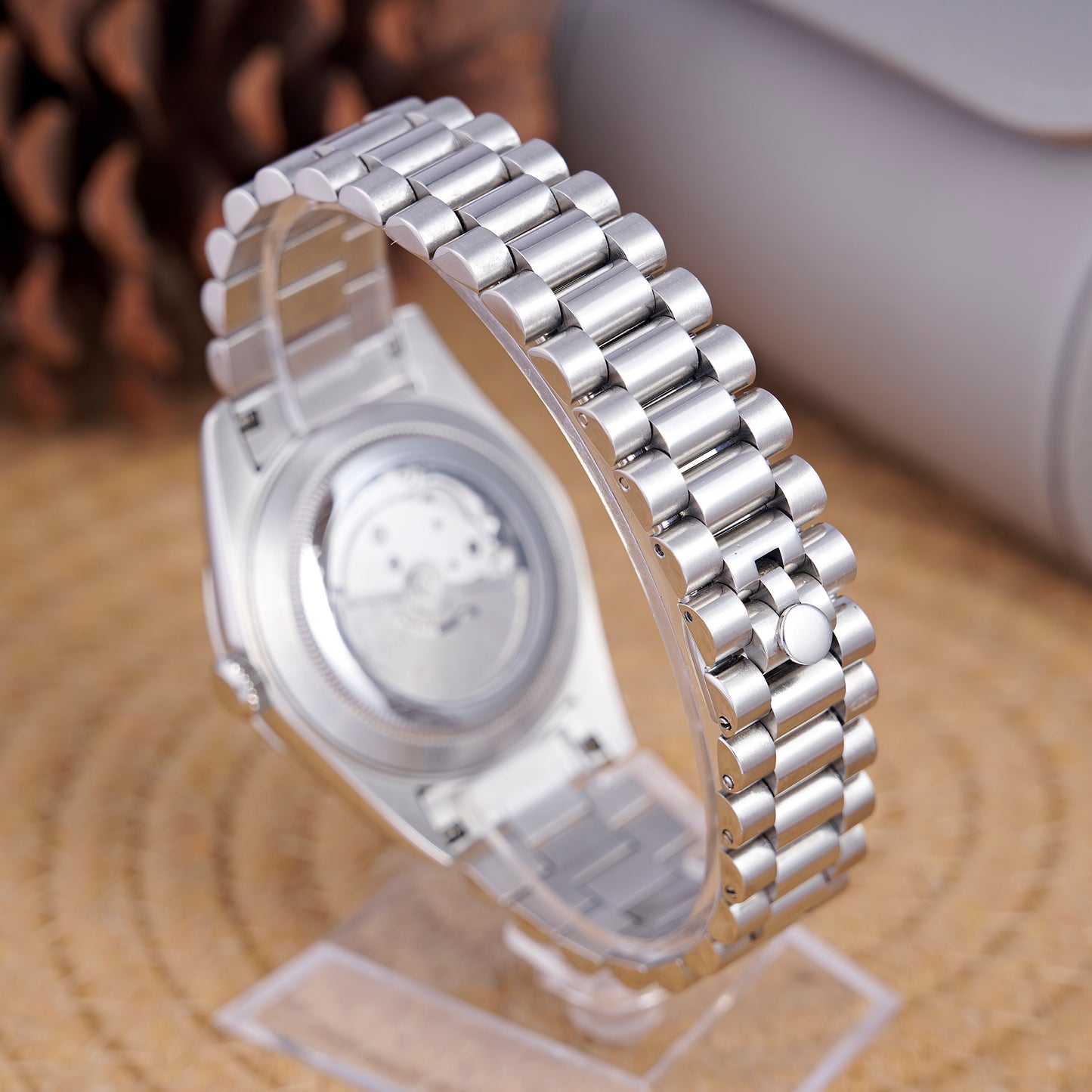 MOD DAYDATE SILVER - MONTRE A PAPY - Montre automatique seiko mod Avec