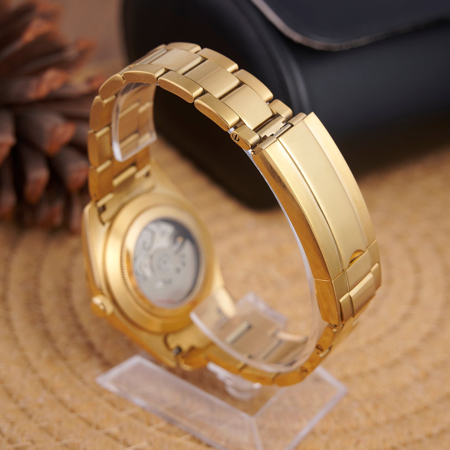 MOD DATEJUST ROMAN FULL GOLD - MONTRE A PAPY - Montre automatique seiko mod Avec