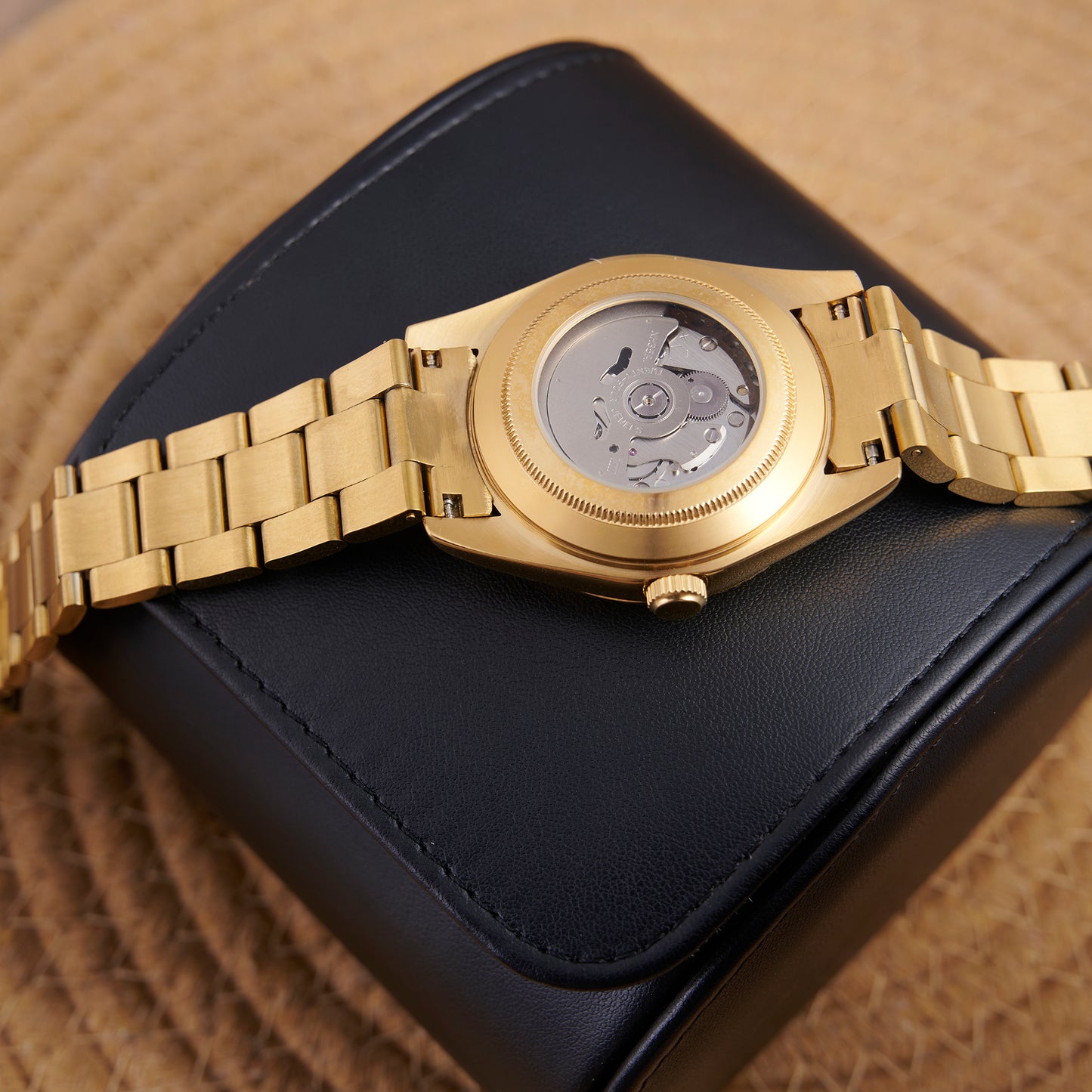 MOD DATEJUST ROMAN FULL GOLD - MONTRE A PAPY - Montre automatique seiko mod Avec