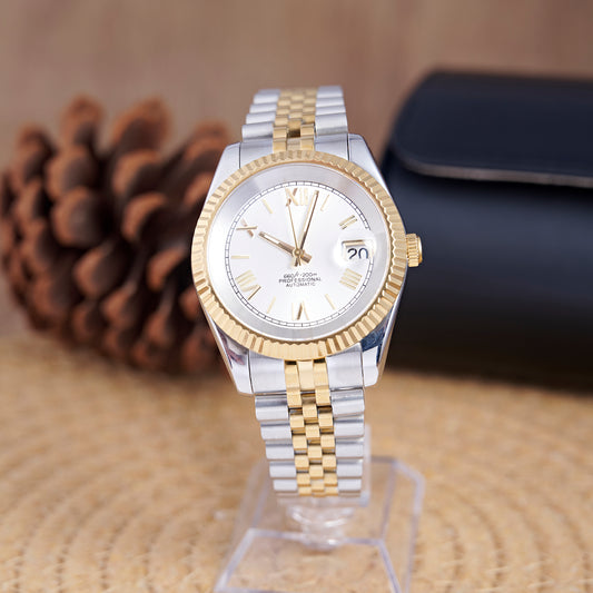 MOD DATEJUST ROMAN BI - TON - MONTRE A PAPY - Montre automatique seiko mod Avec