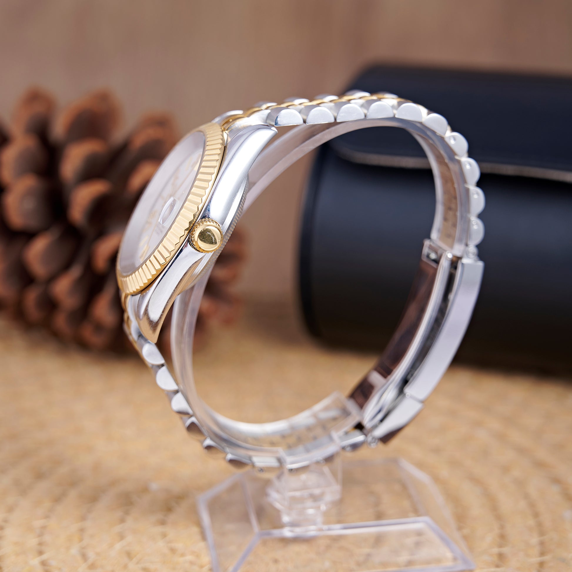 MOD DATEJUST ROMAN BI - TON - MONTRE A PAPY - Montre automatique seiko mod Avec