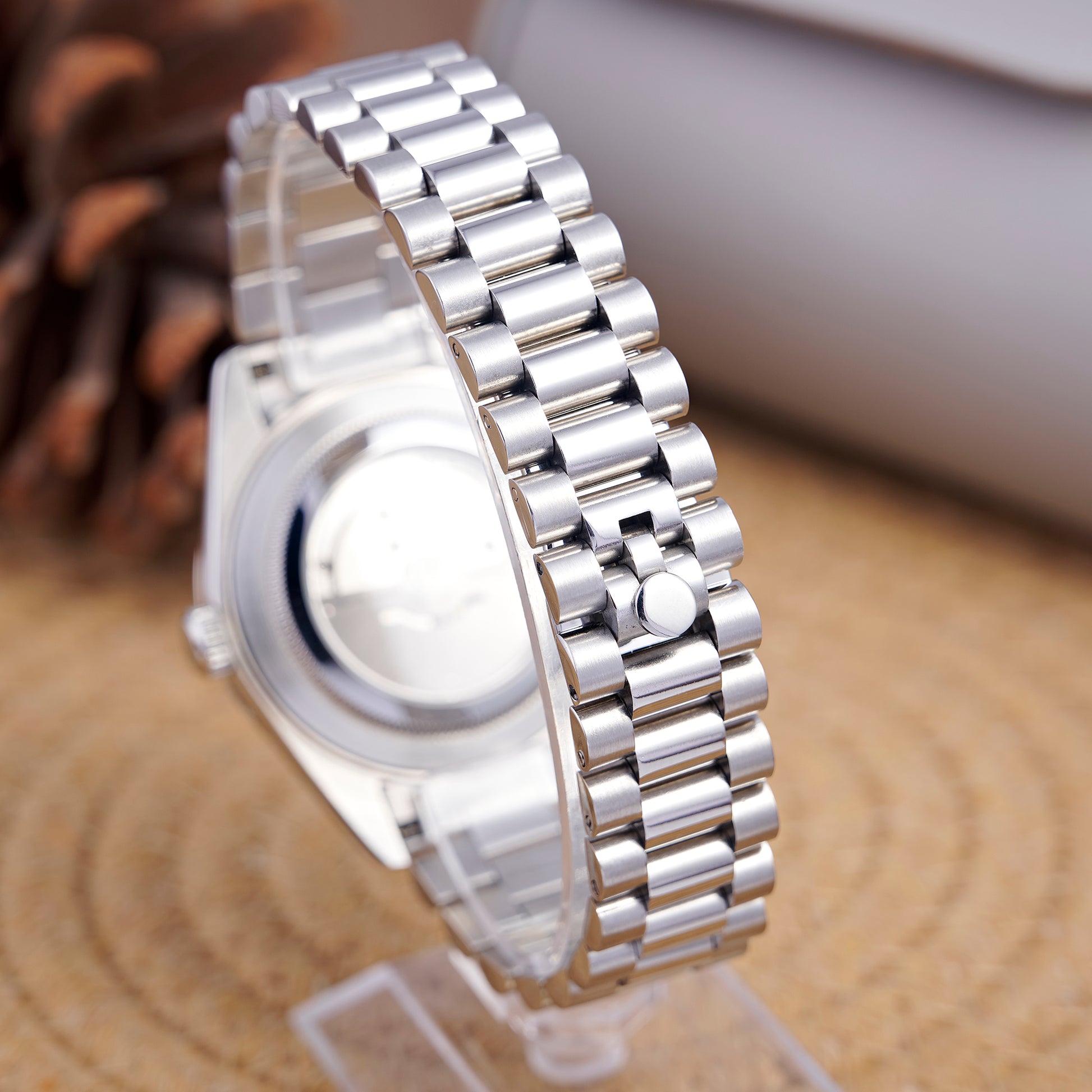 MOD DAYDATE WHITE - MONTRE A PAPY - Montre automatique seiko mod avec