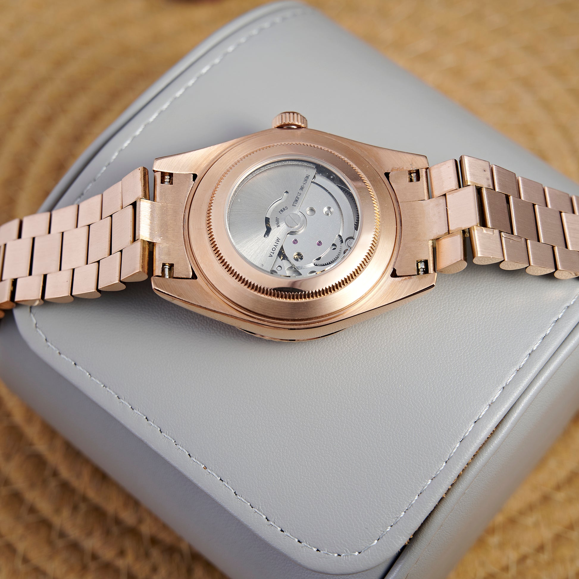 MOD DAYDATE CHOCOLATE - MONTRE A PAPY - Montre automatique seiko mod avec