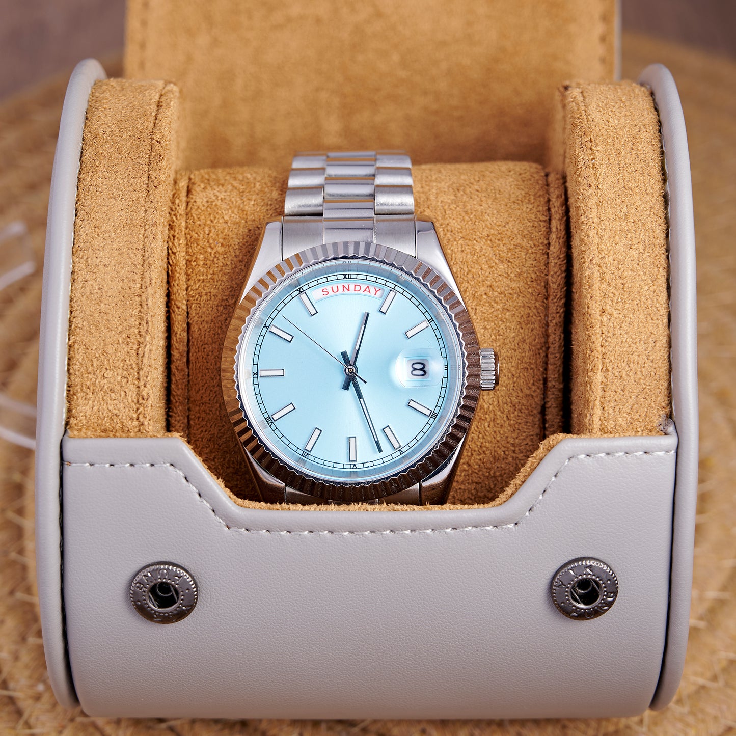MOD DAYDATE ICE BLUE - MONTRE A PAPY - Montre automatique seiko mod avec