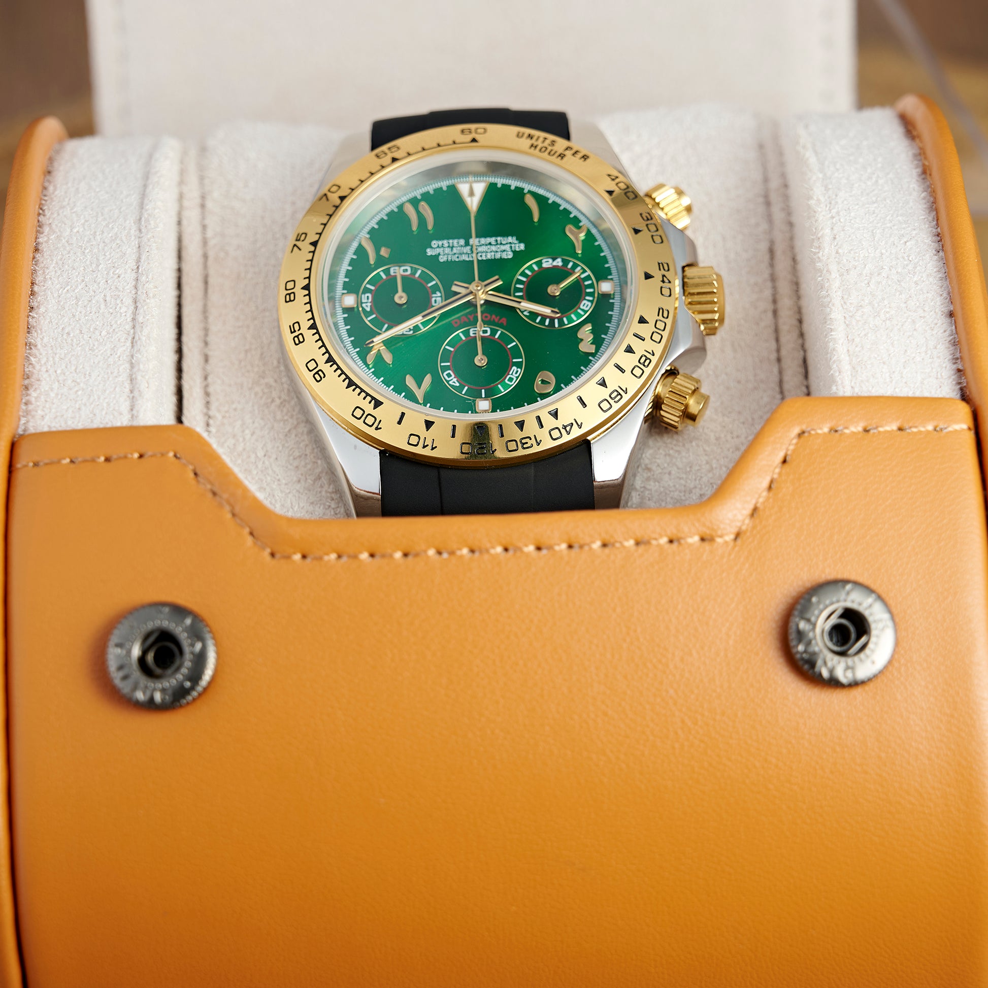 MOD DAYTO ARABIC GREEN BI - TON RUBBER - MONTRE A PAPY - Montre automatique seiko mod Avec