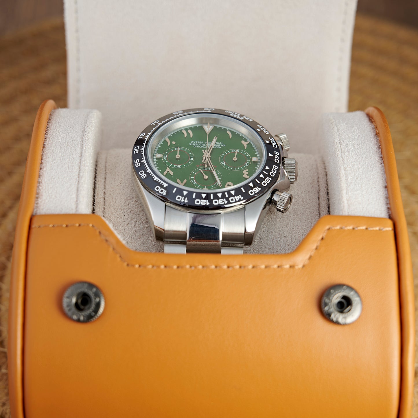 MOD DAYTO ARABIC GREEN SILVER - MONTRE A PAPY - Montre automatique seiko mod Avec