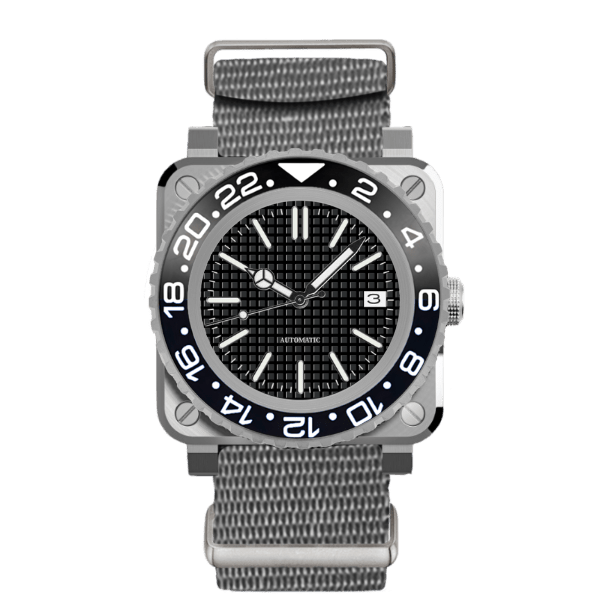 BR MOD en acier sur bracelet Nato