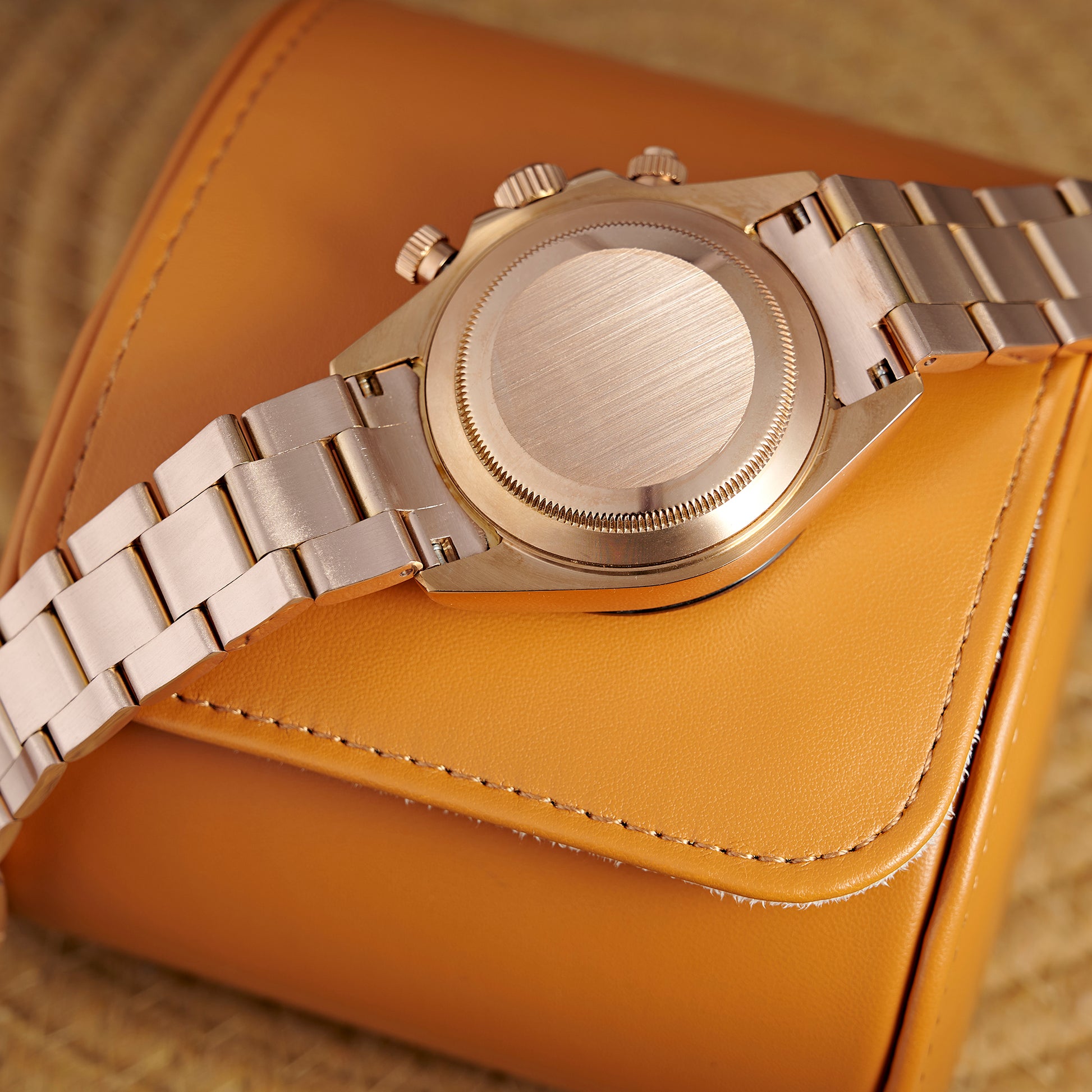 MOD DAYTO ARABIC BROWN PINKGOLD - MONTRE A PAPY - Montre automatique seiko mod Avec