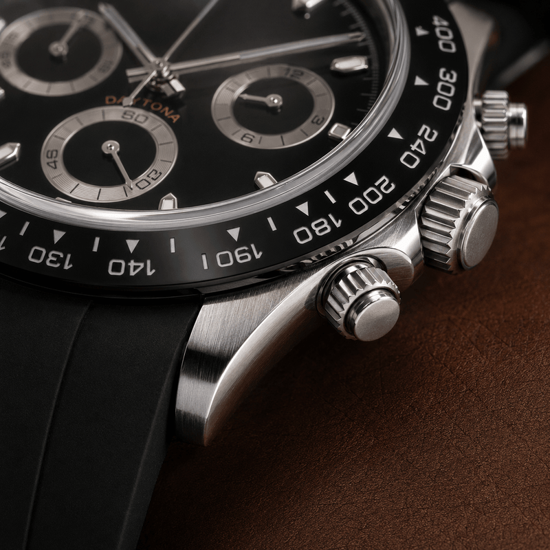 DAYTO MOD - BLACK RUBBER VK63 - MONTRE A PAPY - Montre automatique seiko mod Montre configuree