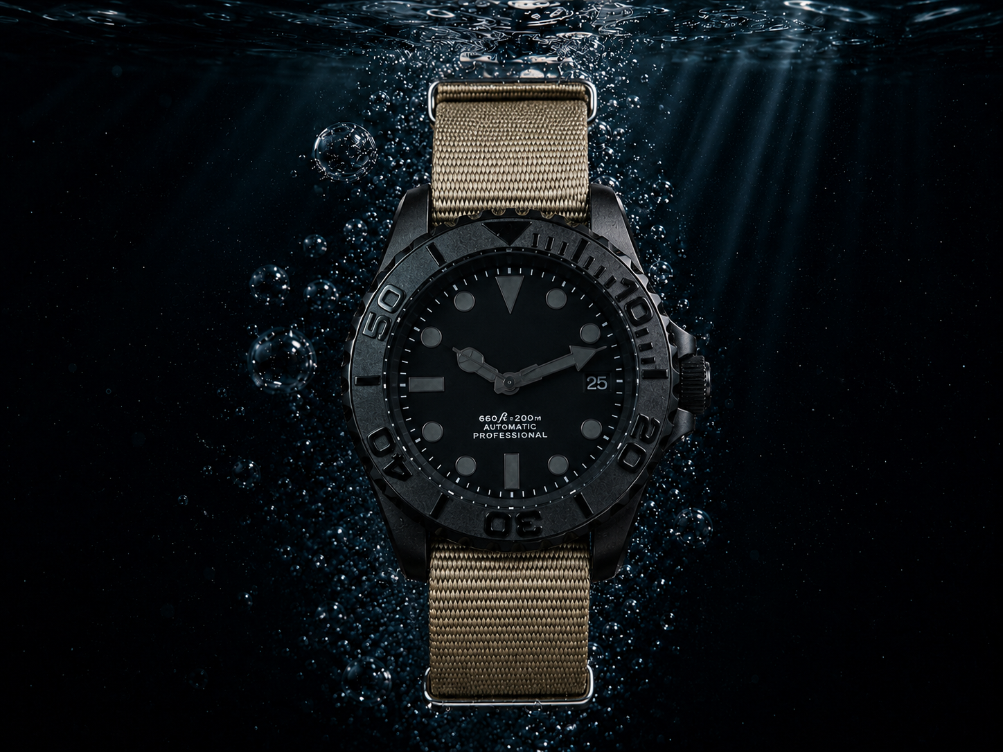 Montre de plongée SKX MOD sur bracelet Nato, immergée