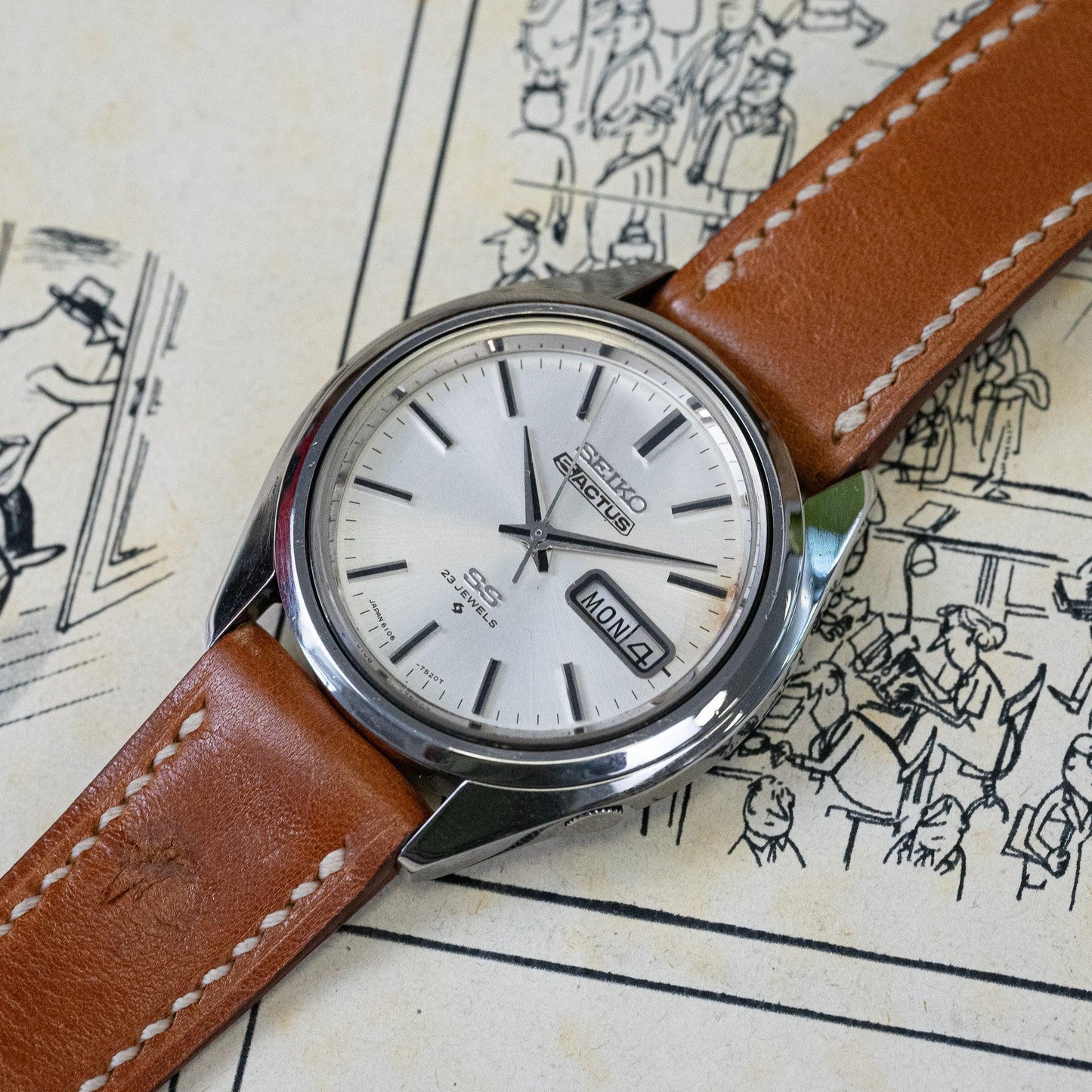 Seiko 5 Actus SS 6106-7480 Vintage-Uhr