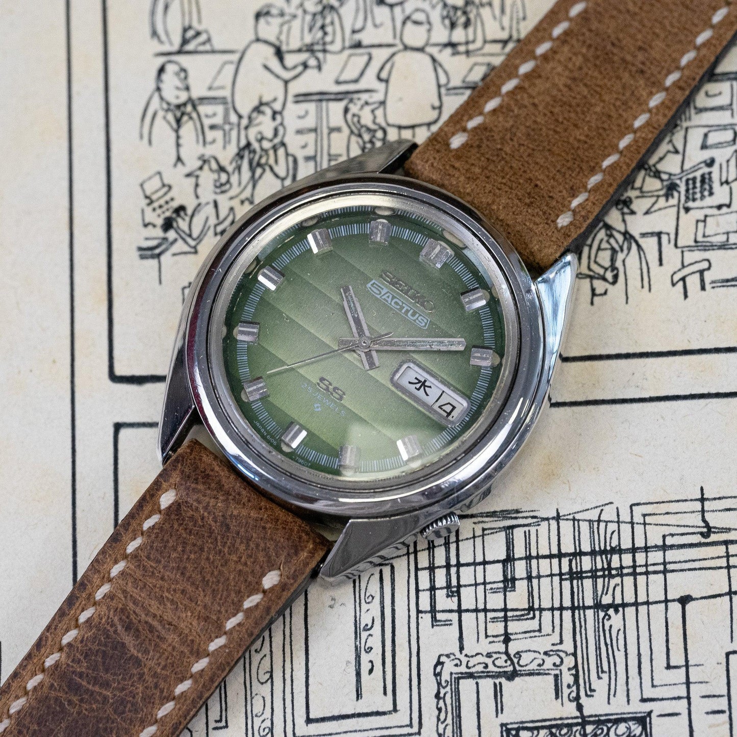 Seiko 5 Actus SS 6106-7480 Vintage Watch