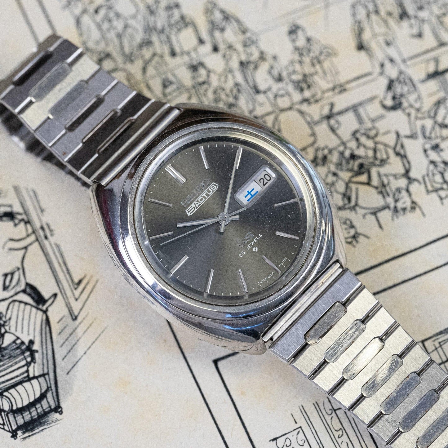 Vintage Seiko 5 SS 6106-7460 Watch