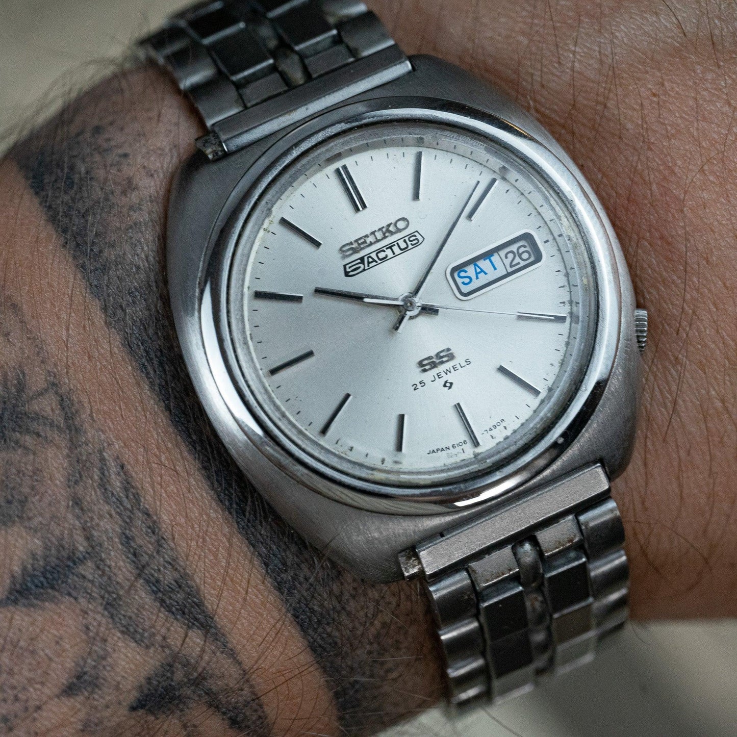 Montre vintage Seiko 5 actus SS 6106-7460