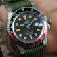 MOD VINTAGE COKE GMT JUBILEE - MONTRE A PAPY - Montre automatique seiko mod Nato