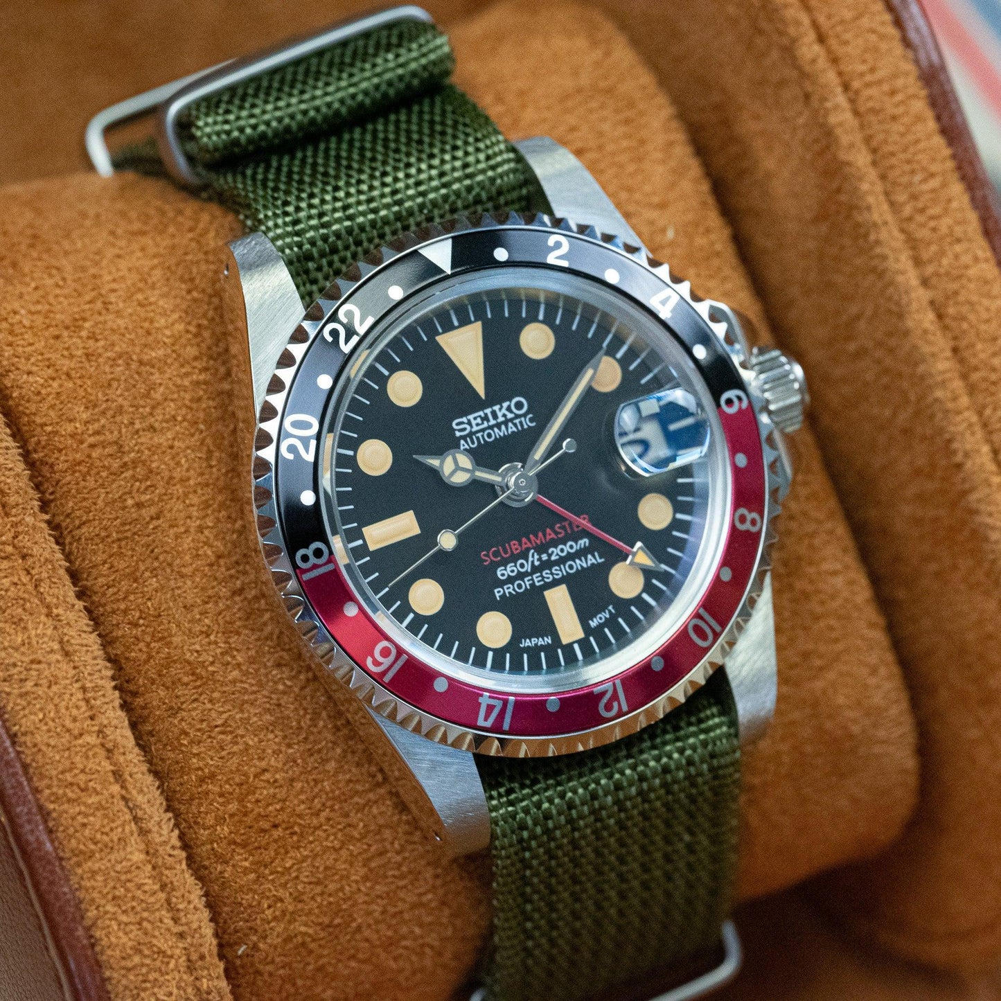 MOD VINTAGE COKE GMT JUBILEE - MONTRE A PAPY - Montre automatique seiko mod Jubilee