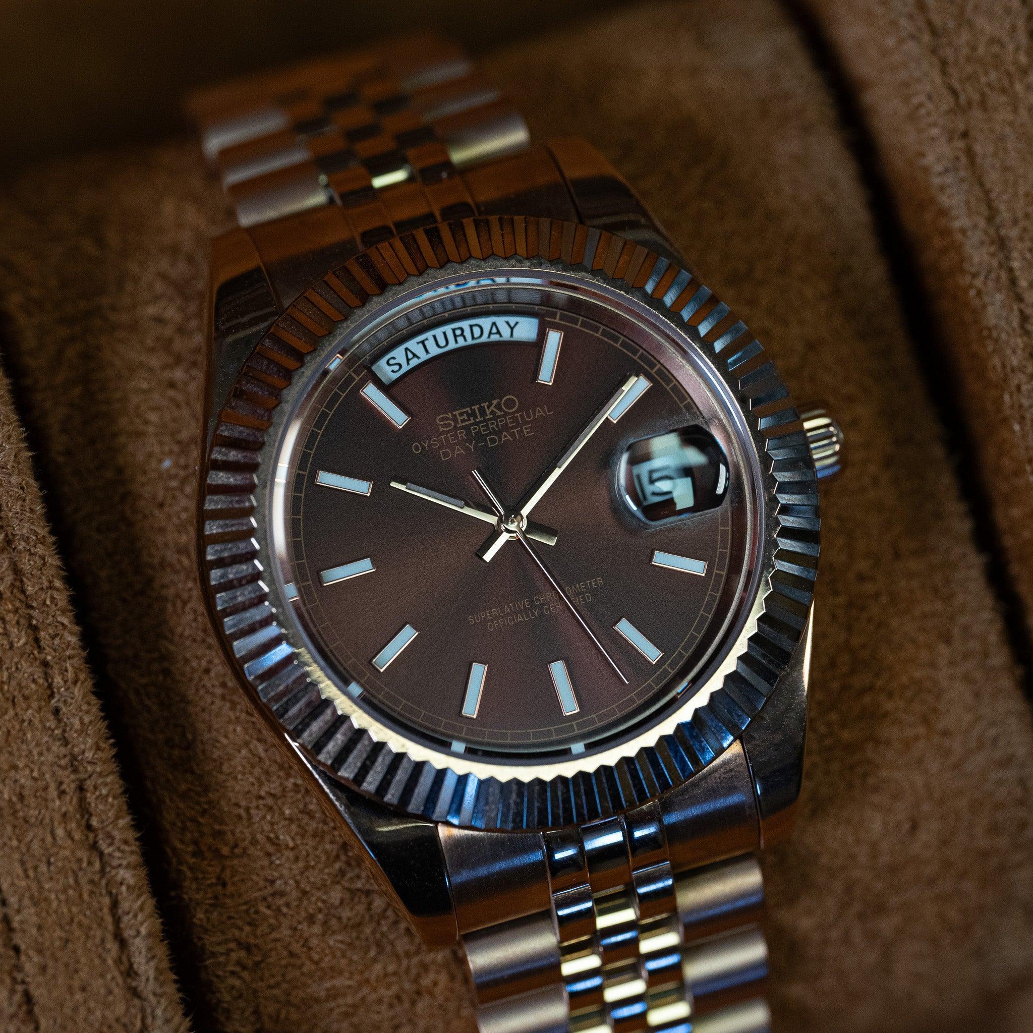 SEIKO MOD DATEJUST ARABISCHES EISBLAU