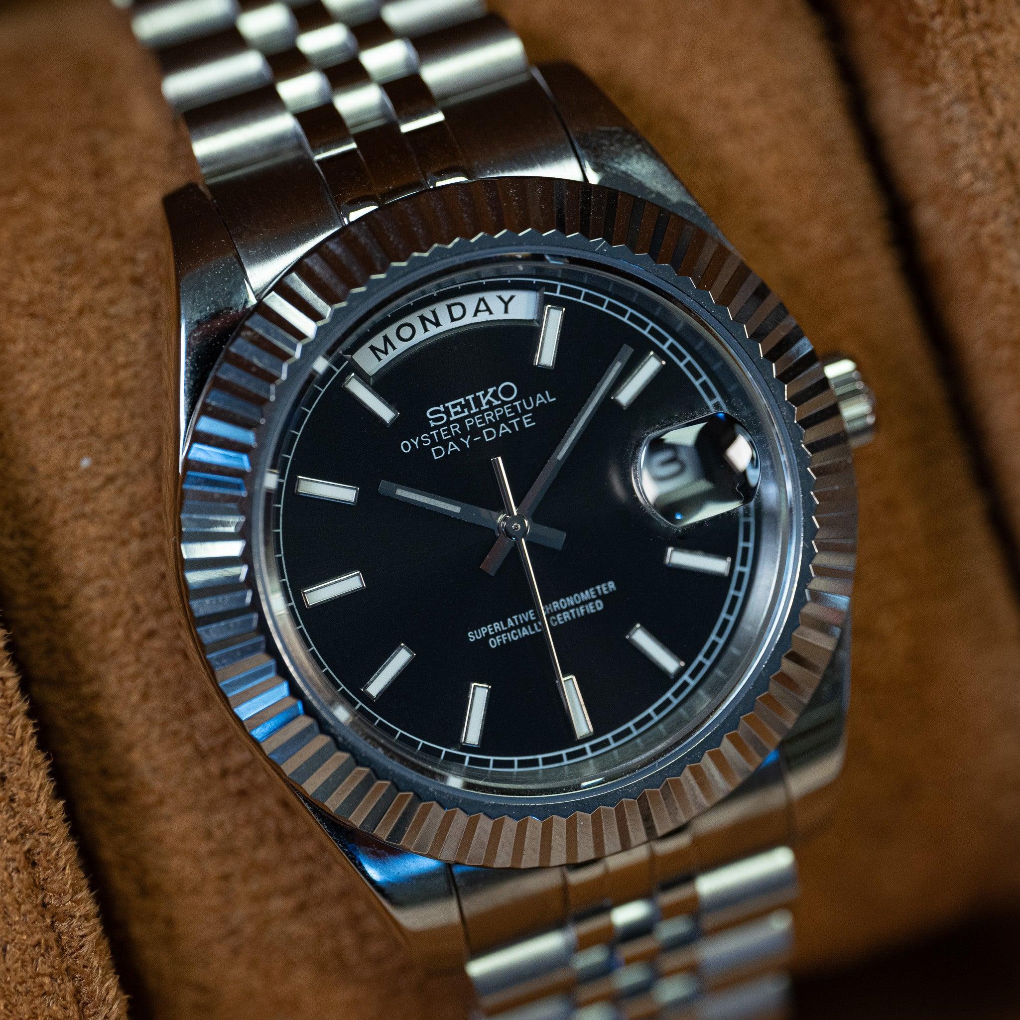 SEIKO MOD DATEJUST ARABISCHES EISBLAU