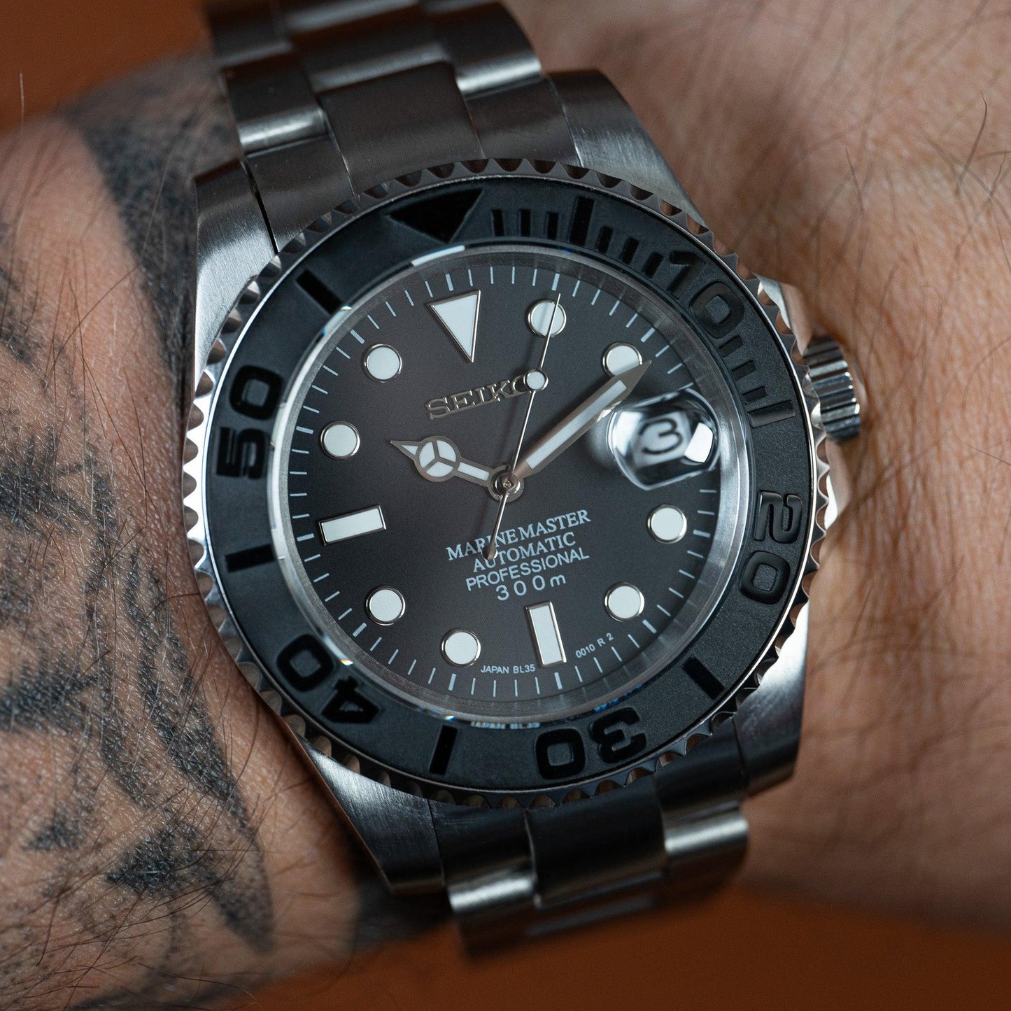 SEIKO MOD YACHT MASTER SCHWARZ