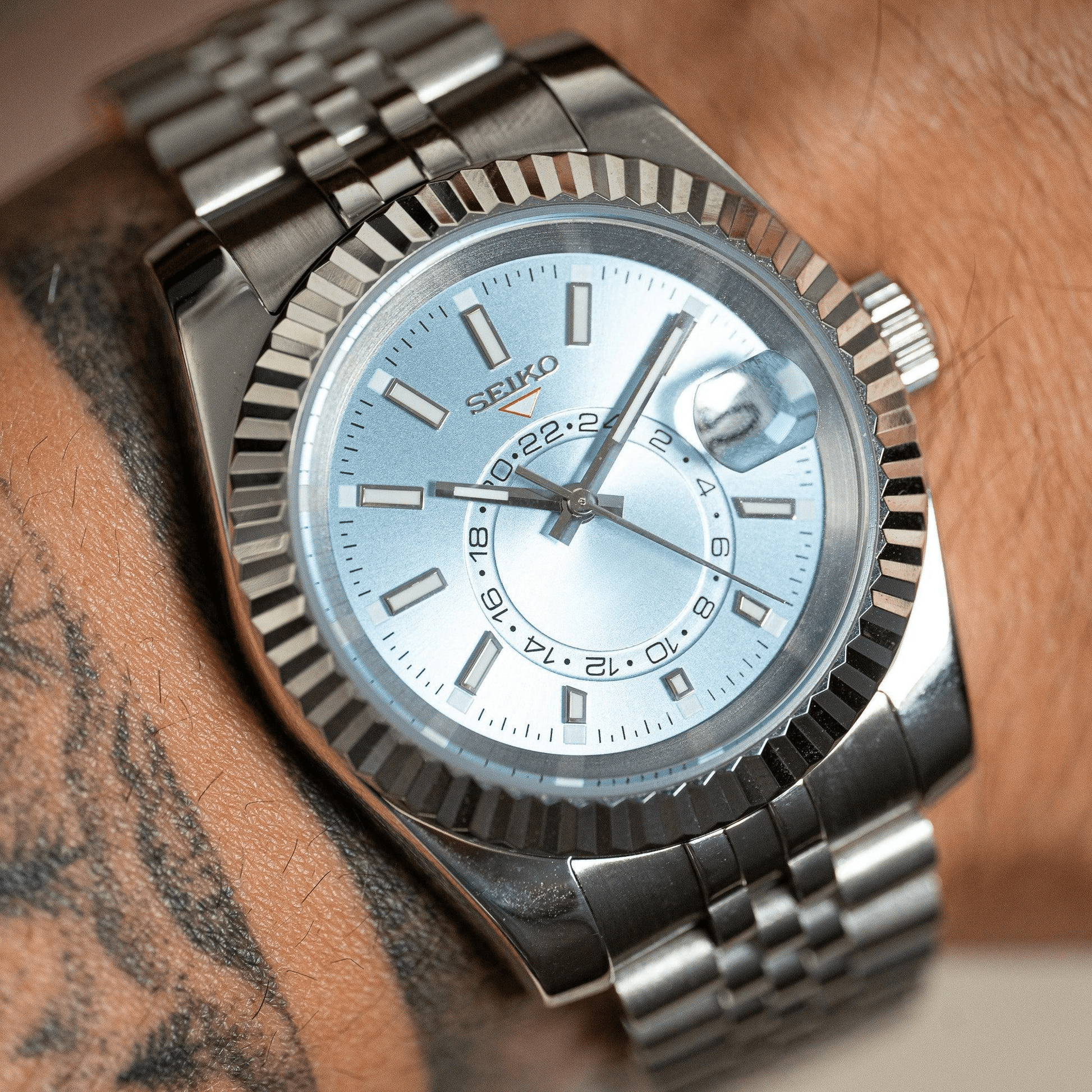 MOD SKY - DWELLER - ICE BLUE - MONTRE A PAPY - Montre automatique seiko mod avec