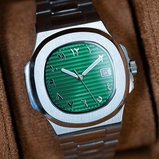 MOD NAUTILUS - ARABIC GREEN - MONTRE A PAPY - Montre automatique seiko mod avec