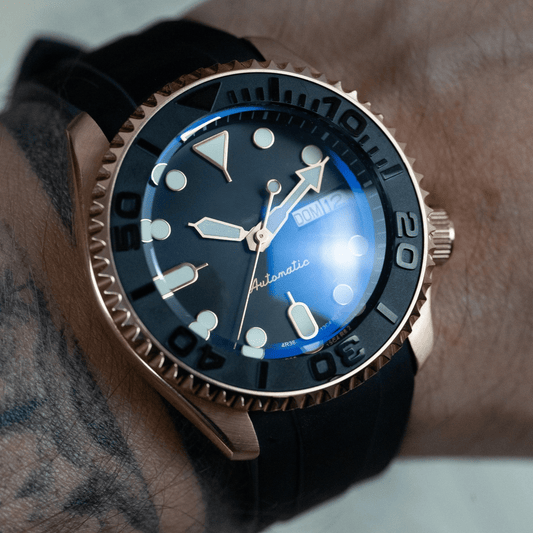 MOD KX PINK GOLD MASTER - MONTRE A PAPY - Montre automatique seiko mod avec