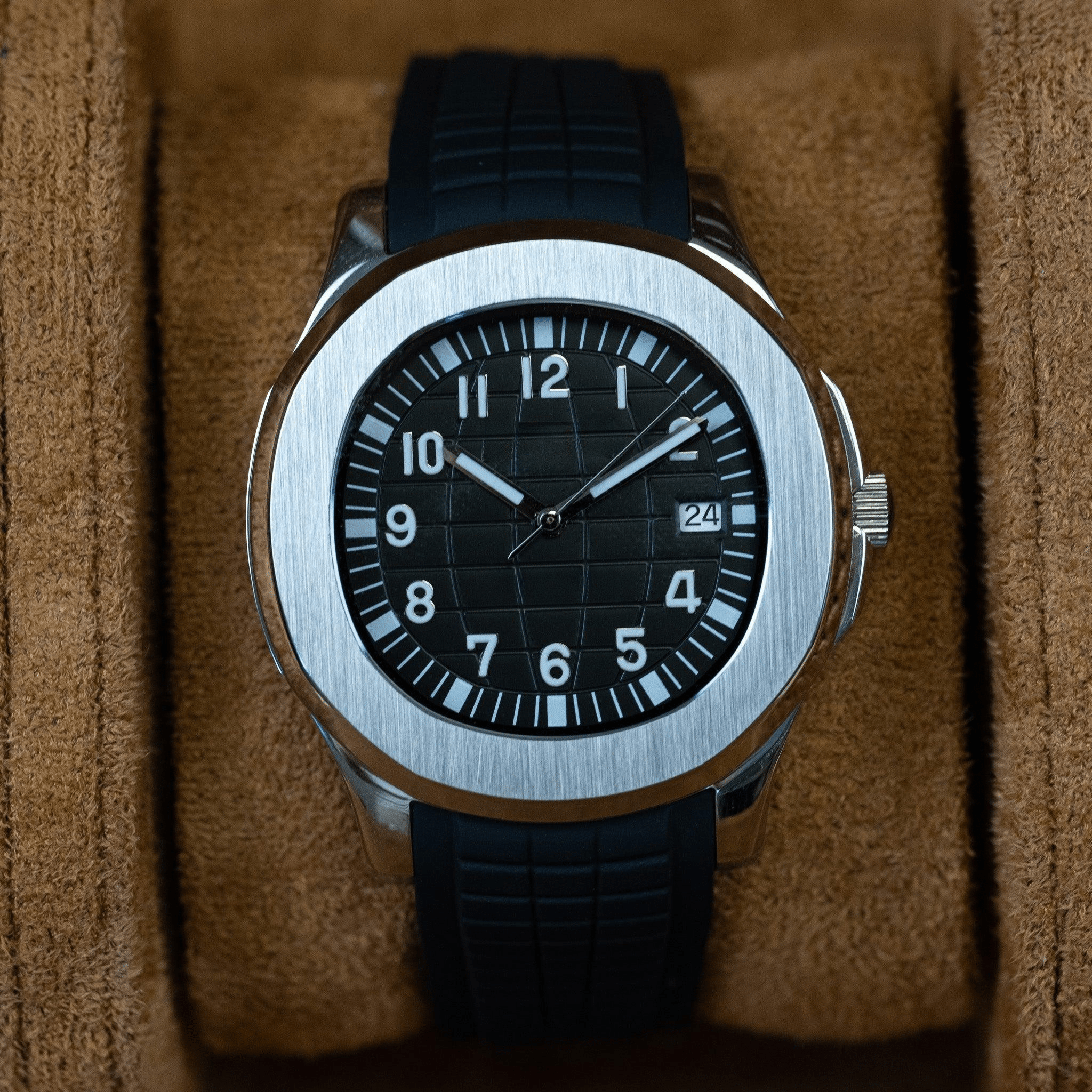 MOD AQUANAUT - BLACK - MONTRE A PAPY - Montre automatique seiko mod avec