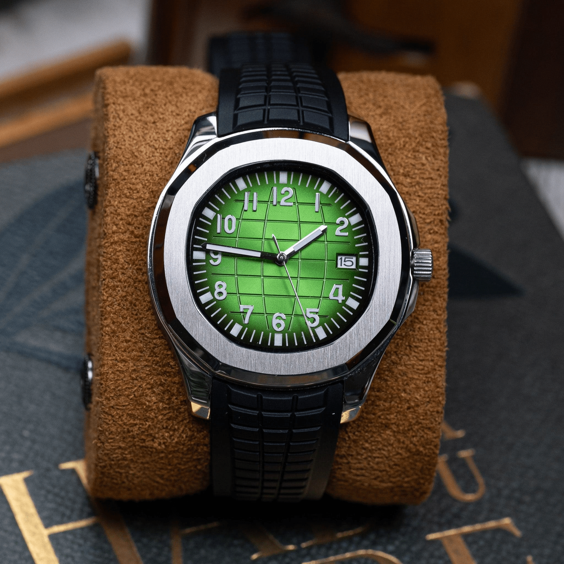 MOD AQUANAUT - GREEN - MONTRE A PAPY - Montre automatique seiko mod avec