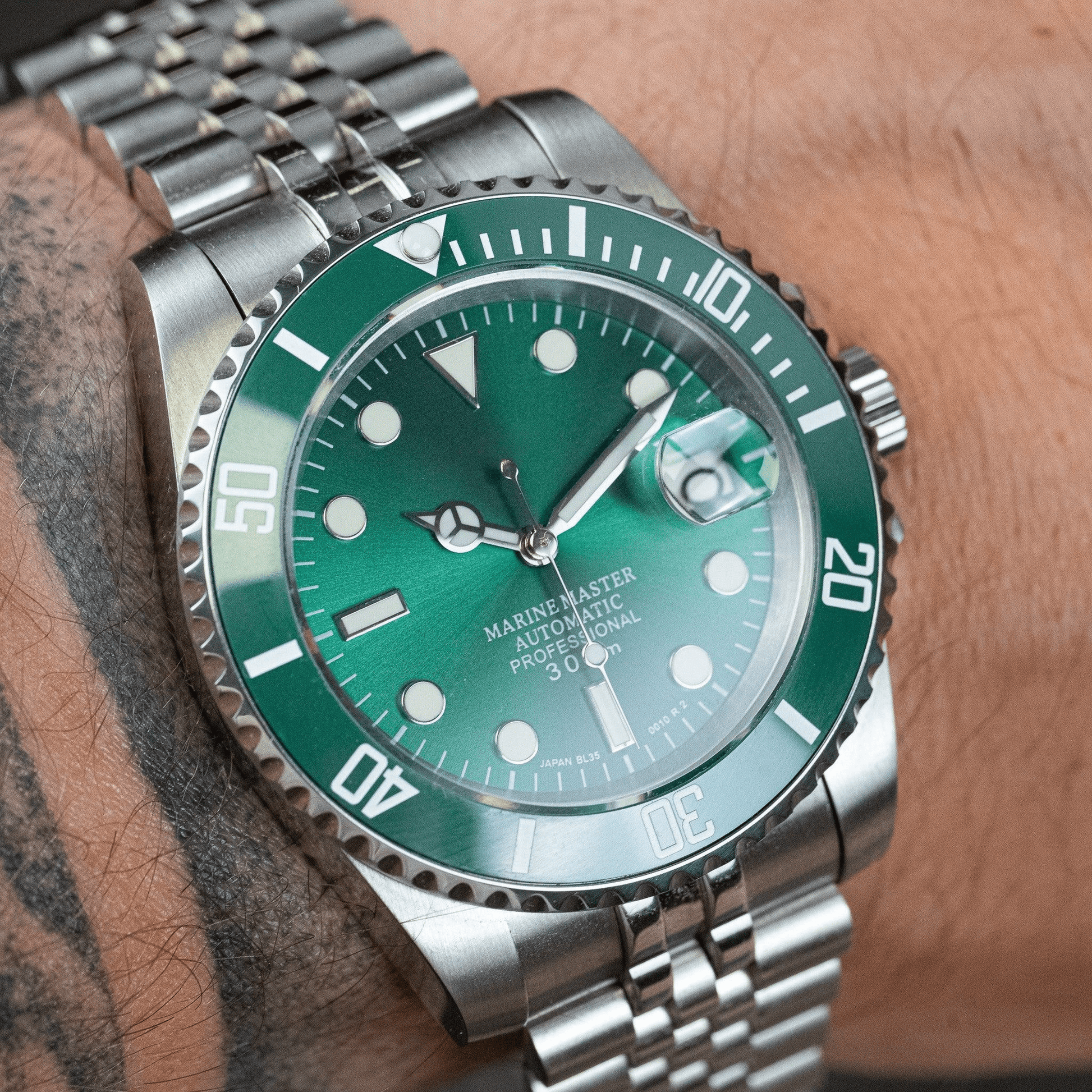 MOD SUB - HULK - MONTRE A PAPY - Montre automatique seiko mod avecjubilee