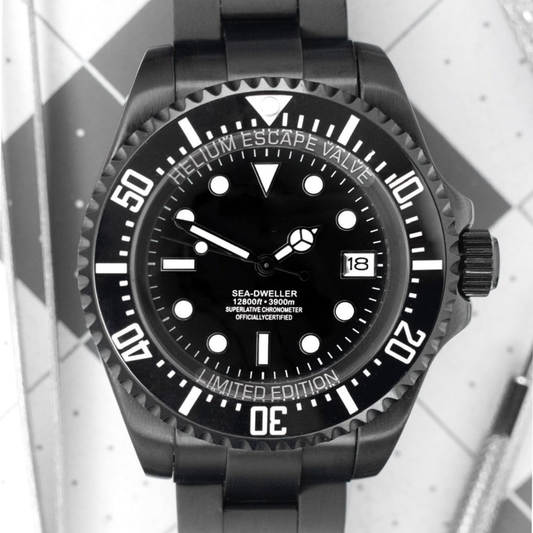 MOD SEA - DWELLER DEEP SEA FULL BLACK - MONTRE A PAPY - Montre automatique seiko mod avec